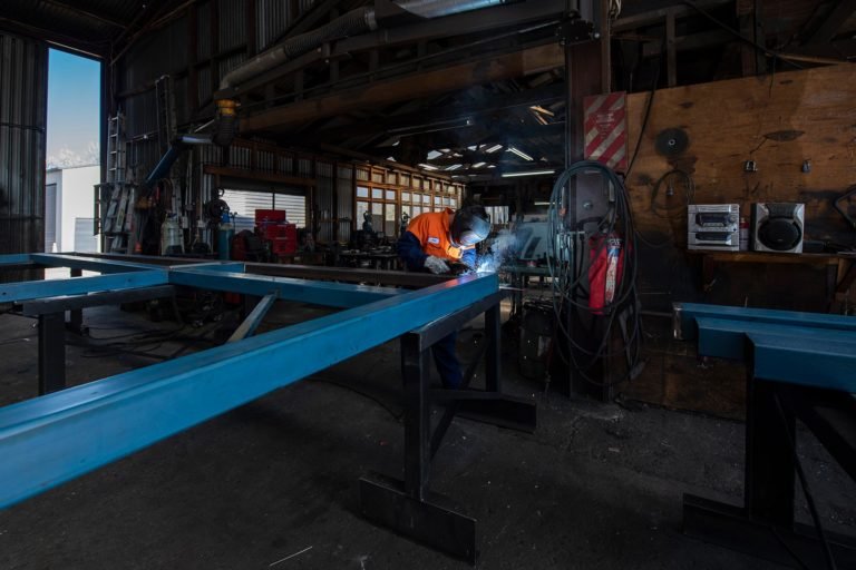 Templeton Engineering inside workshop welding